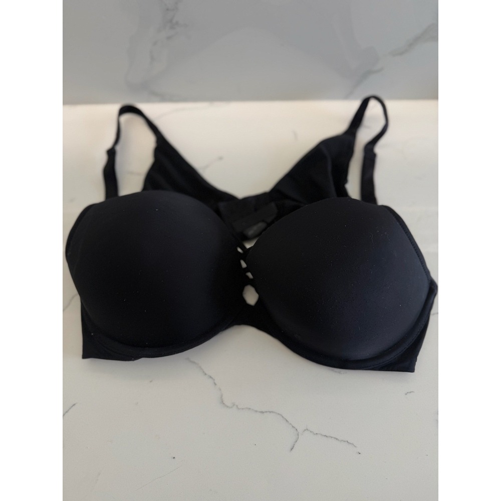 Torrid Curve Push Up Bra Womens 42C Black Lattice Strappy Underwire Support